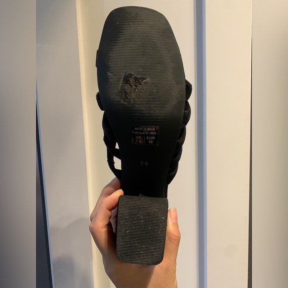 Little Burgundy Women’s Strappy Heeled Slippers - Picture 3 of 7